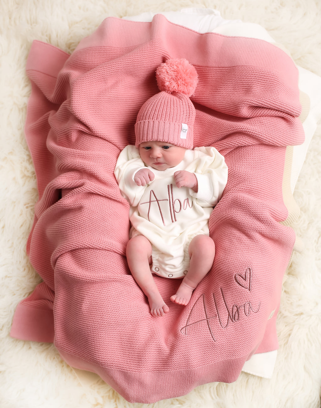Primrose | Solid Edge Knit Blanket