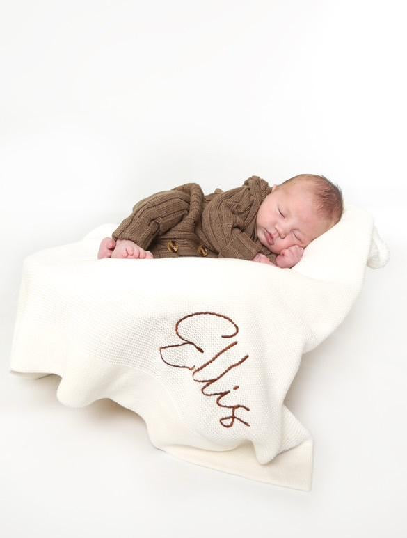 Cloud | Solid Edge Knit Blanket
