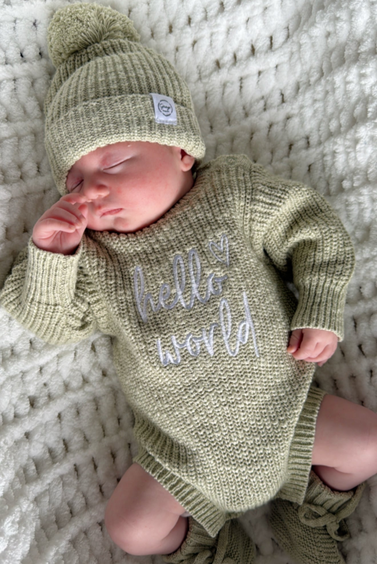 Sage| Chunky Romper & Booties