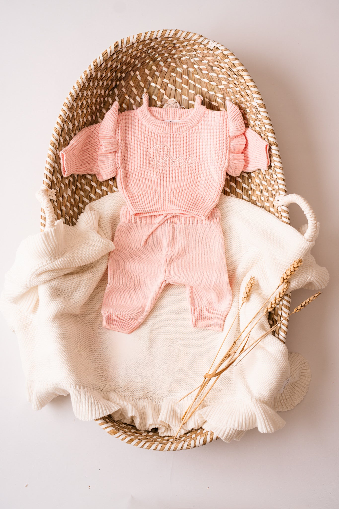 Jumper, Pants & Knit Blanket Set