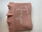 Dusty Rose | Frill Knit Blanket