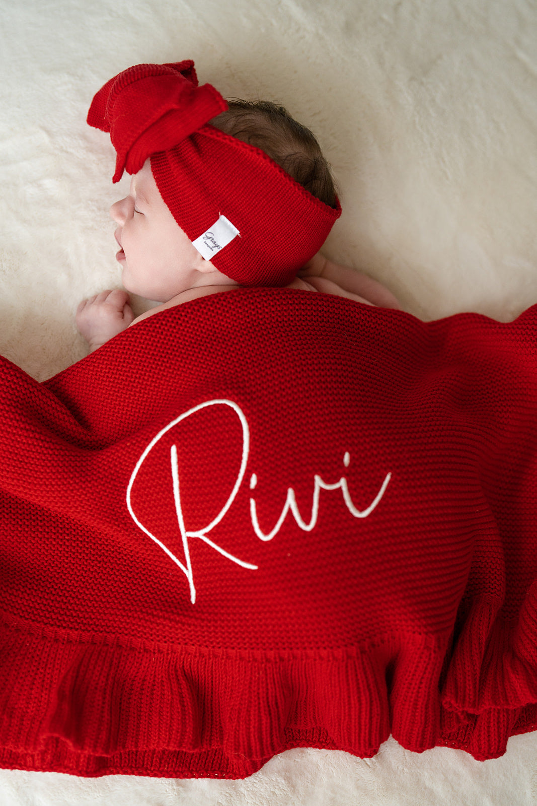 Poppy Red | Frilly Blanket
