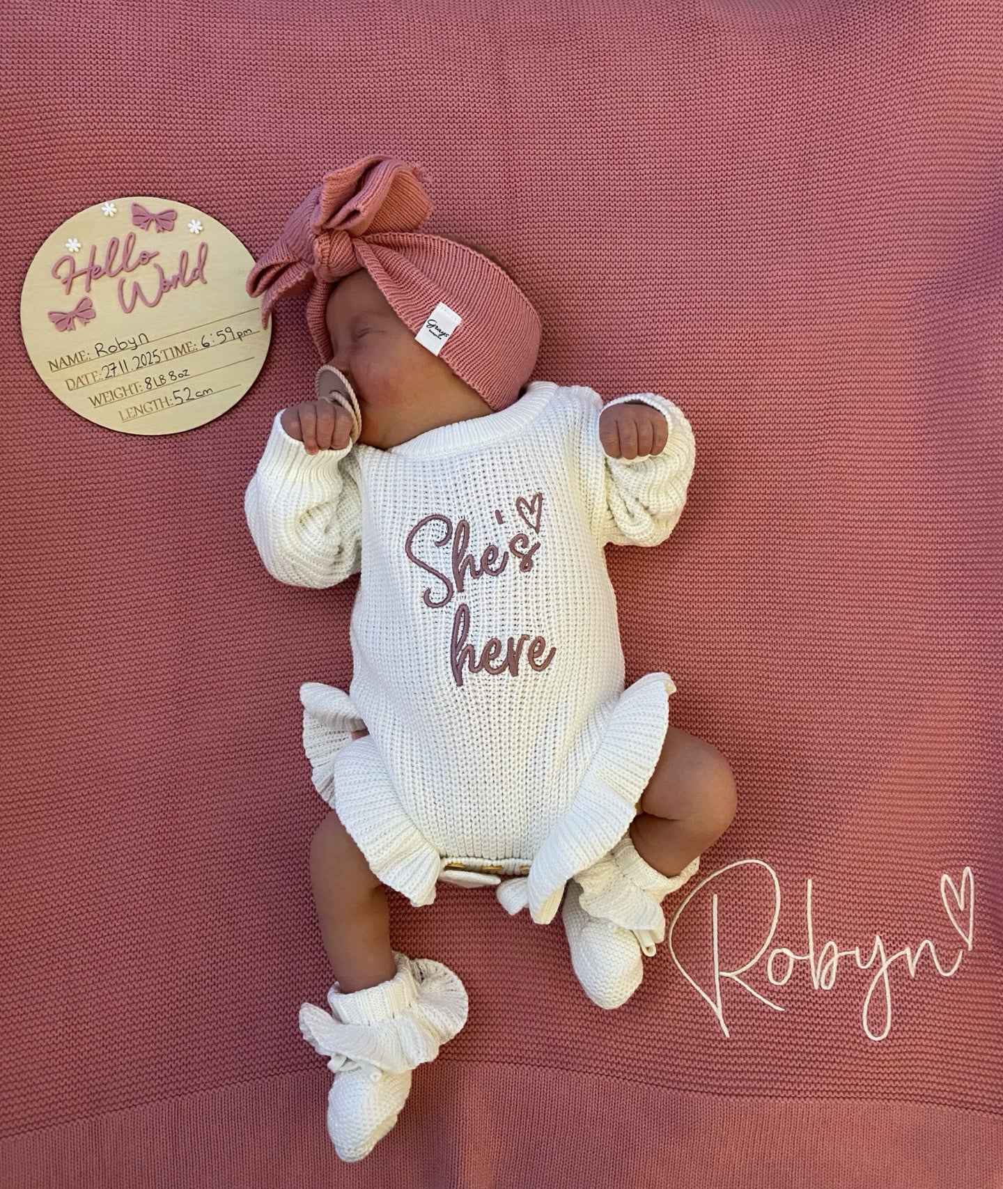 Cloud | Frilly Romper & Booties Set