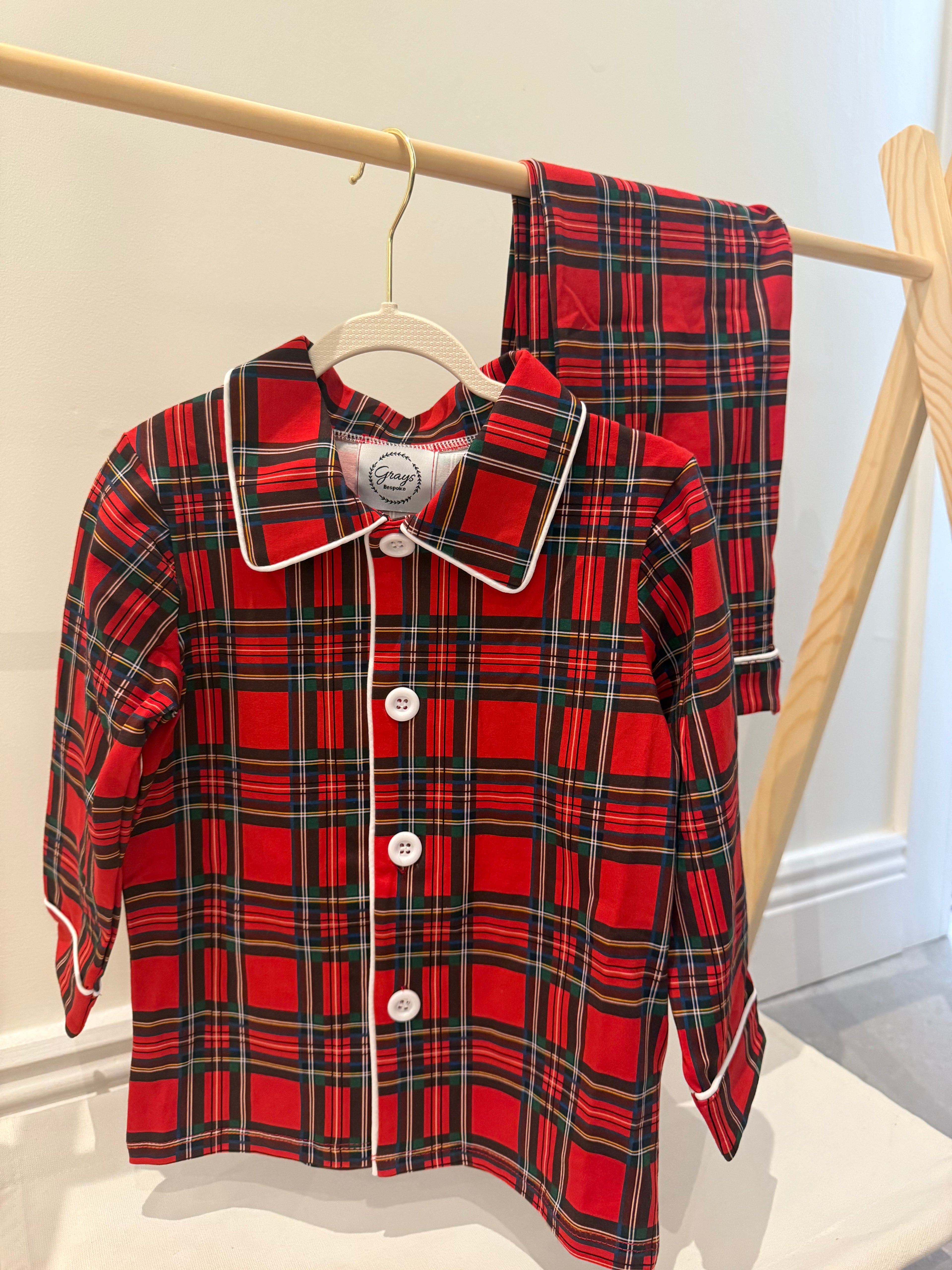 Red Tartan Boys Style