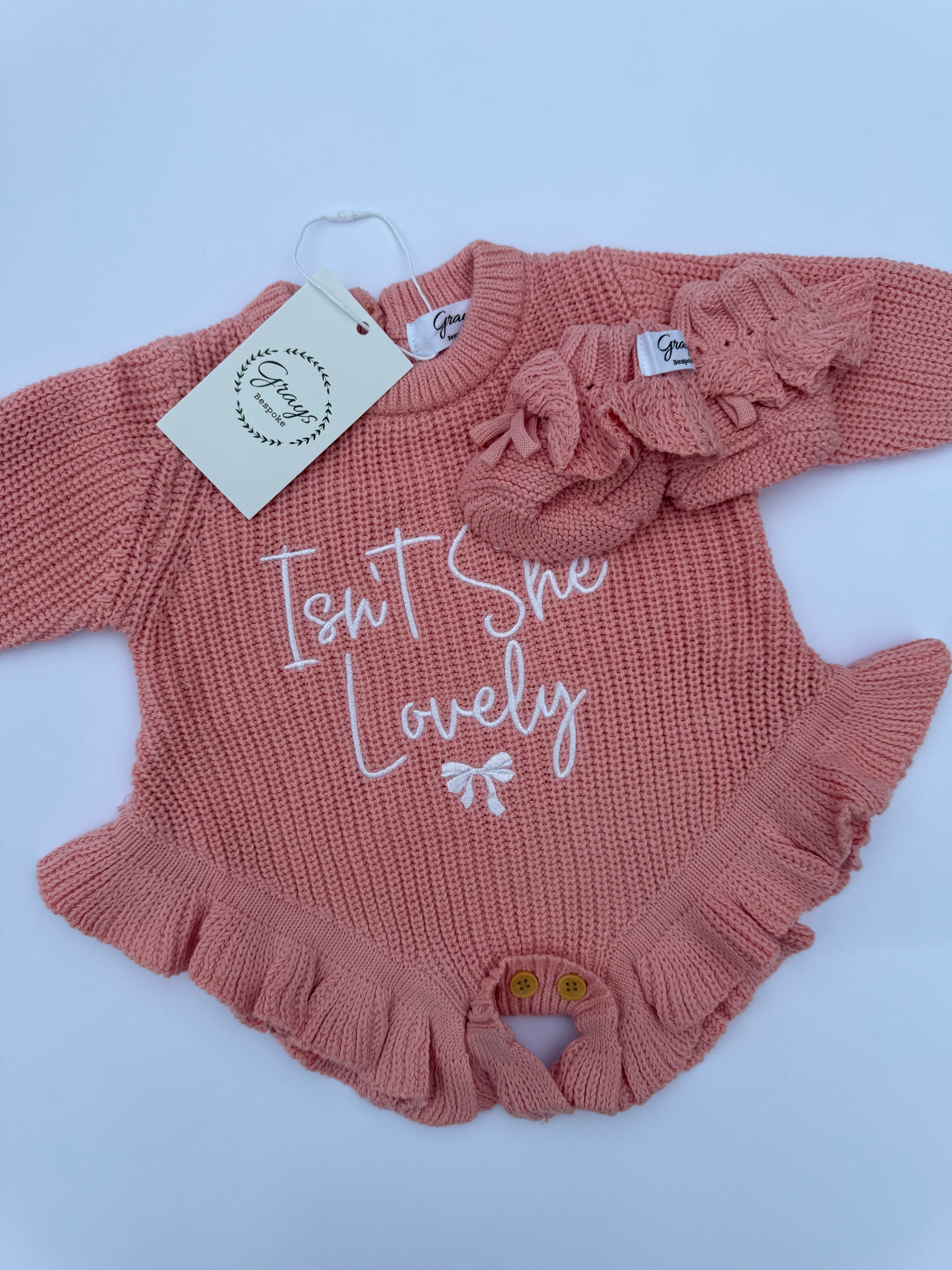 Candy | Frilly Romper & Booties Set