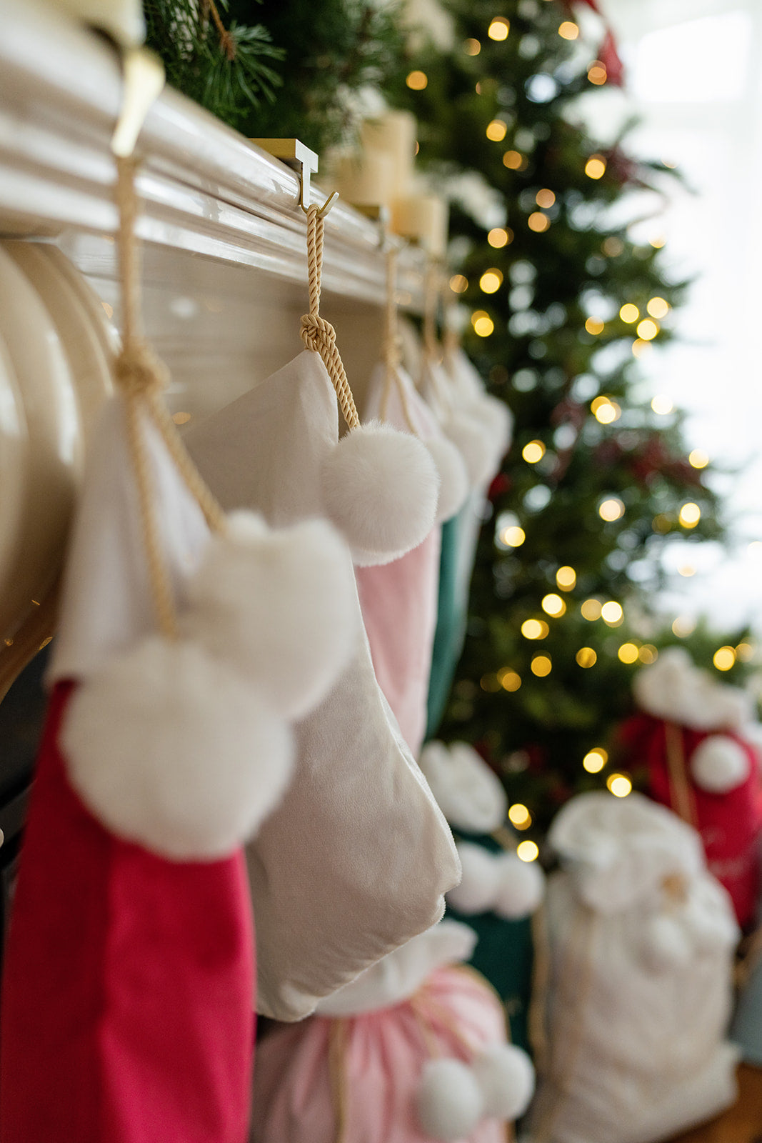 Pink  - Santa Hanging Sock