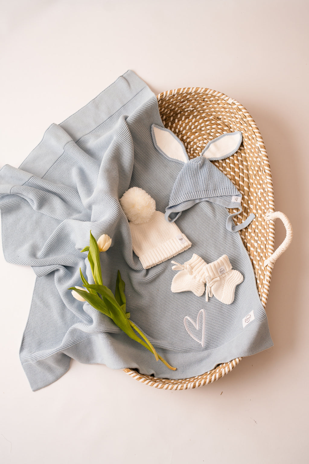 Cotton Knit Bunny Bonnets