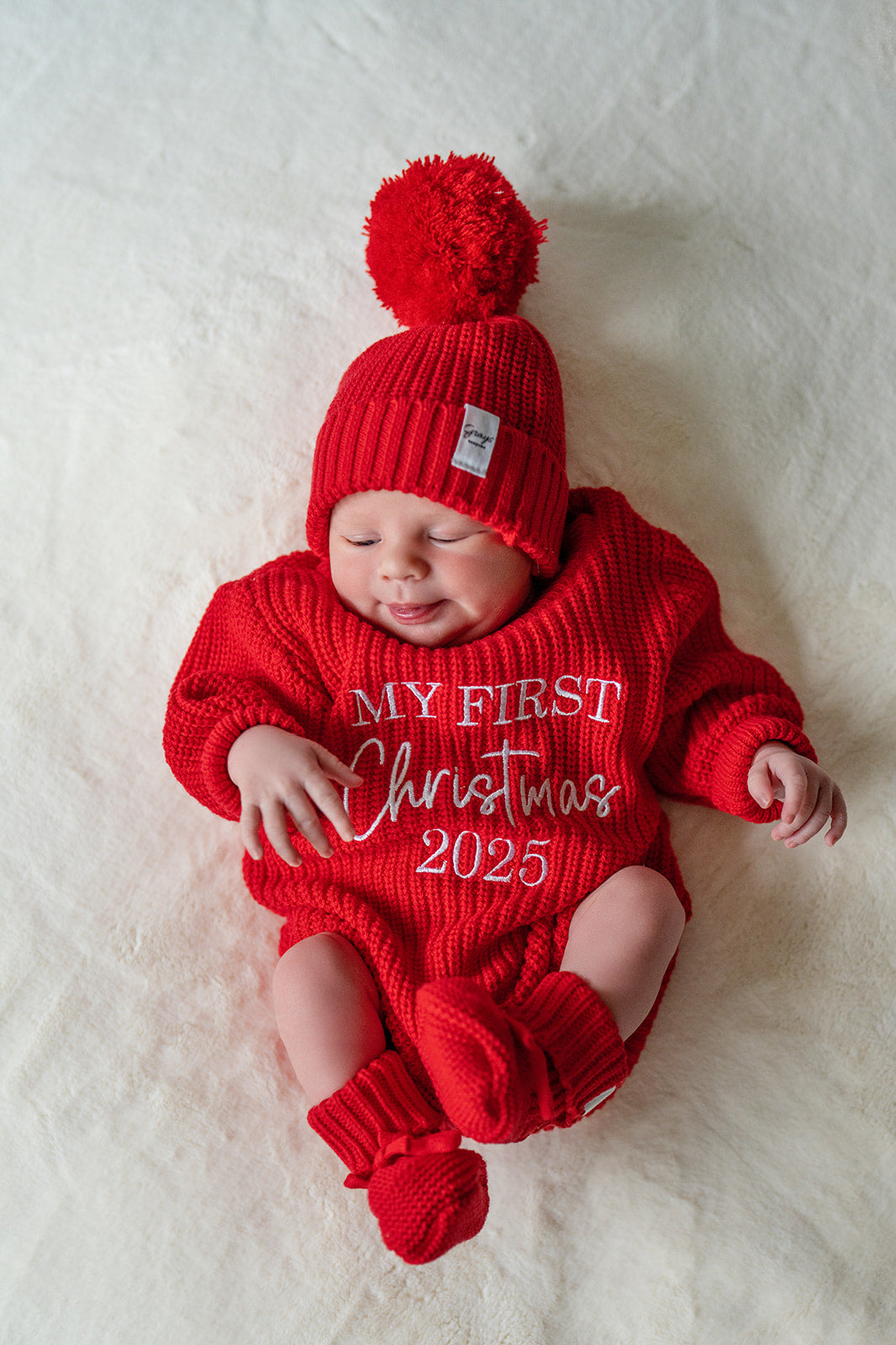 Poppy Red | Romper & Booties Set