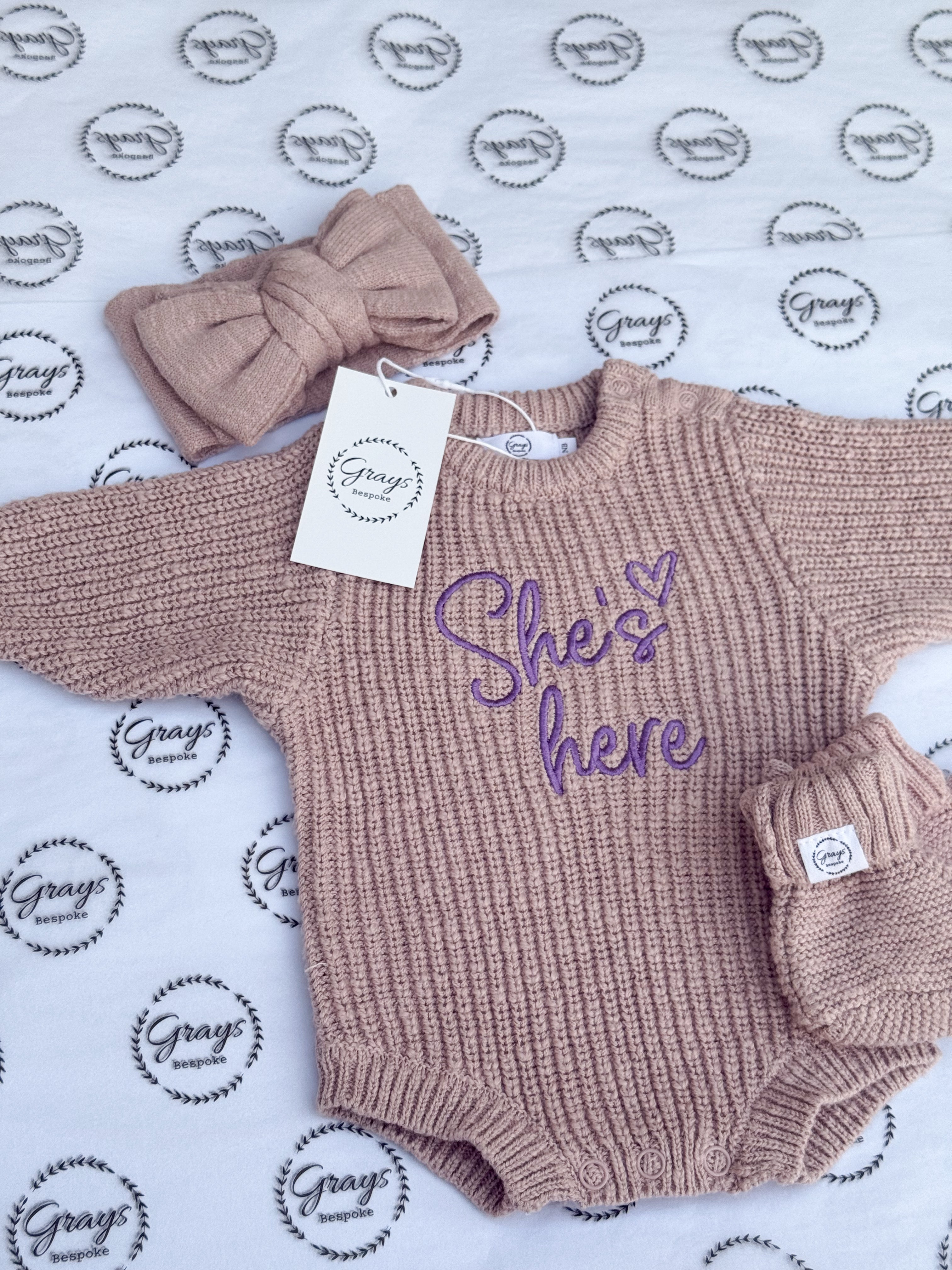 Soft Purple | Chunky Romper & Booties