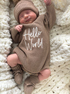 Mocha | Plain Romper & Booties