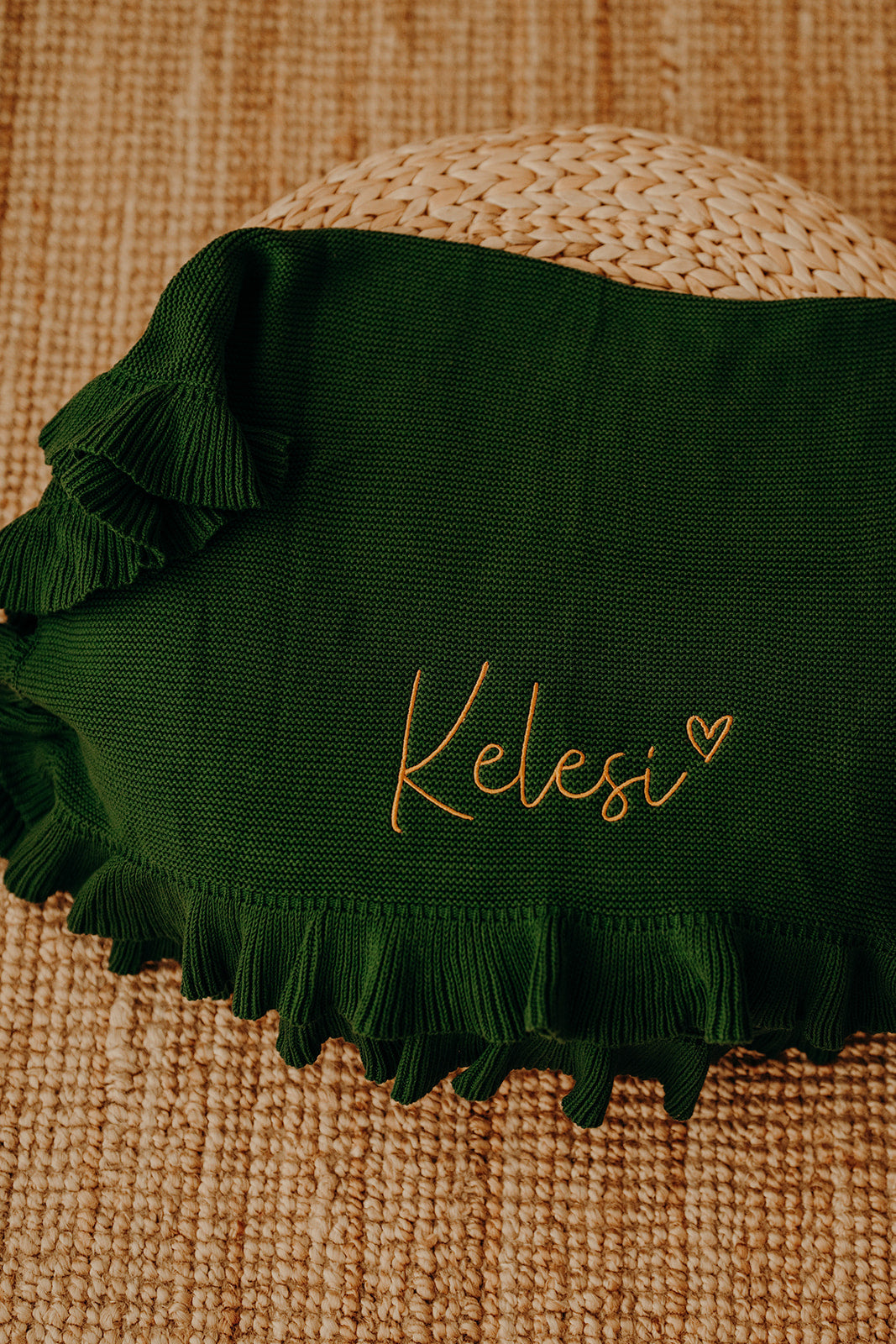 Emerald Green | Frilly Blanket