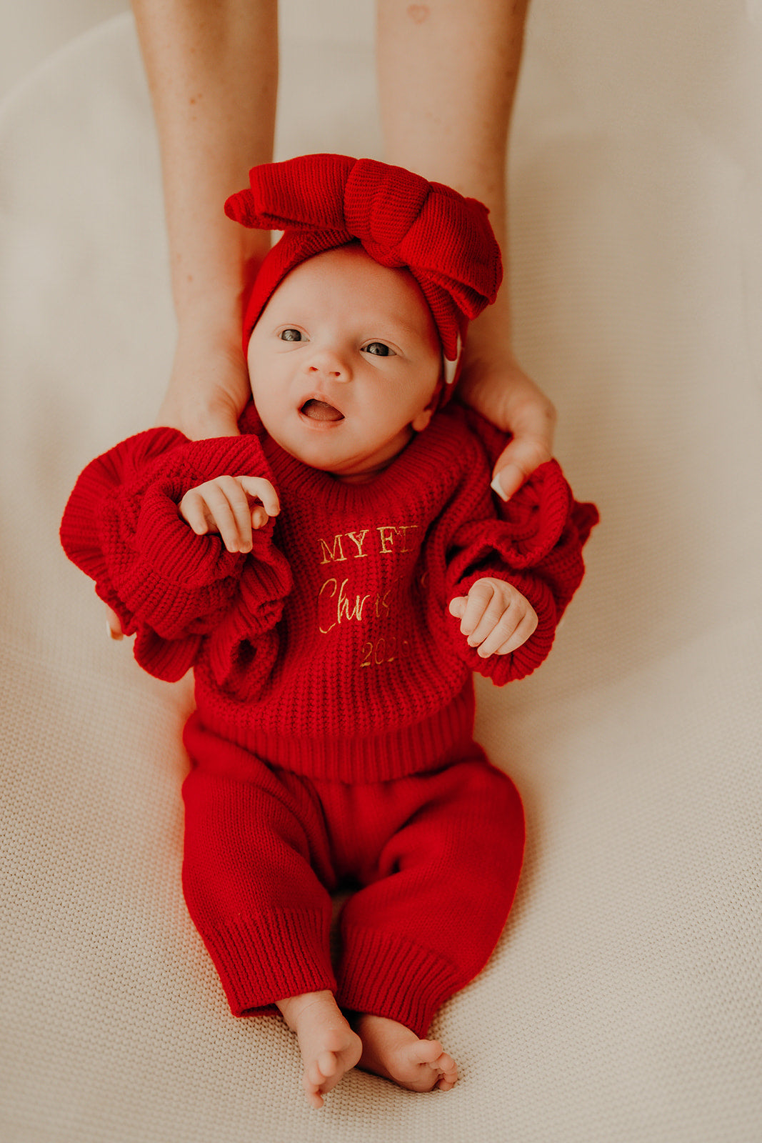 Poppy Red | Frilly Jumper & Pants Set