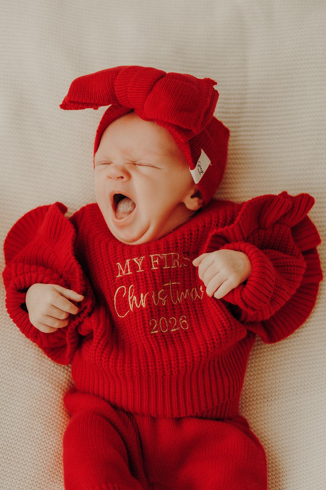 Poppy Red | Frilly Jumper & Pants Set