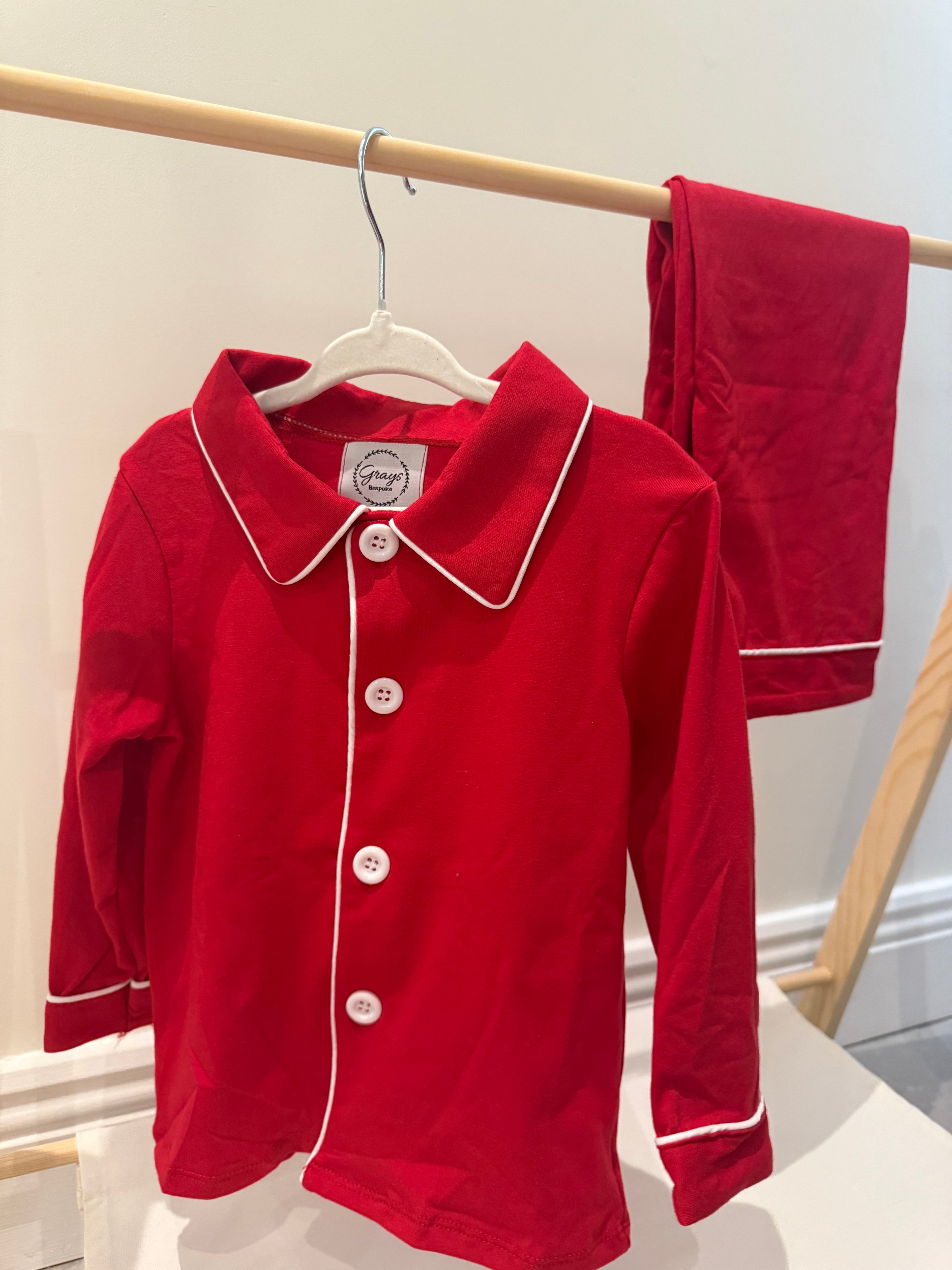 Red Plain BoysStyle