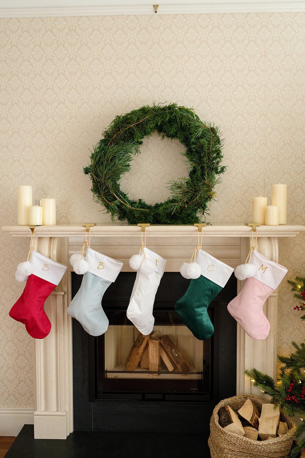 Emerald Green  - Santa Hanging Sock