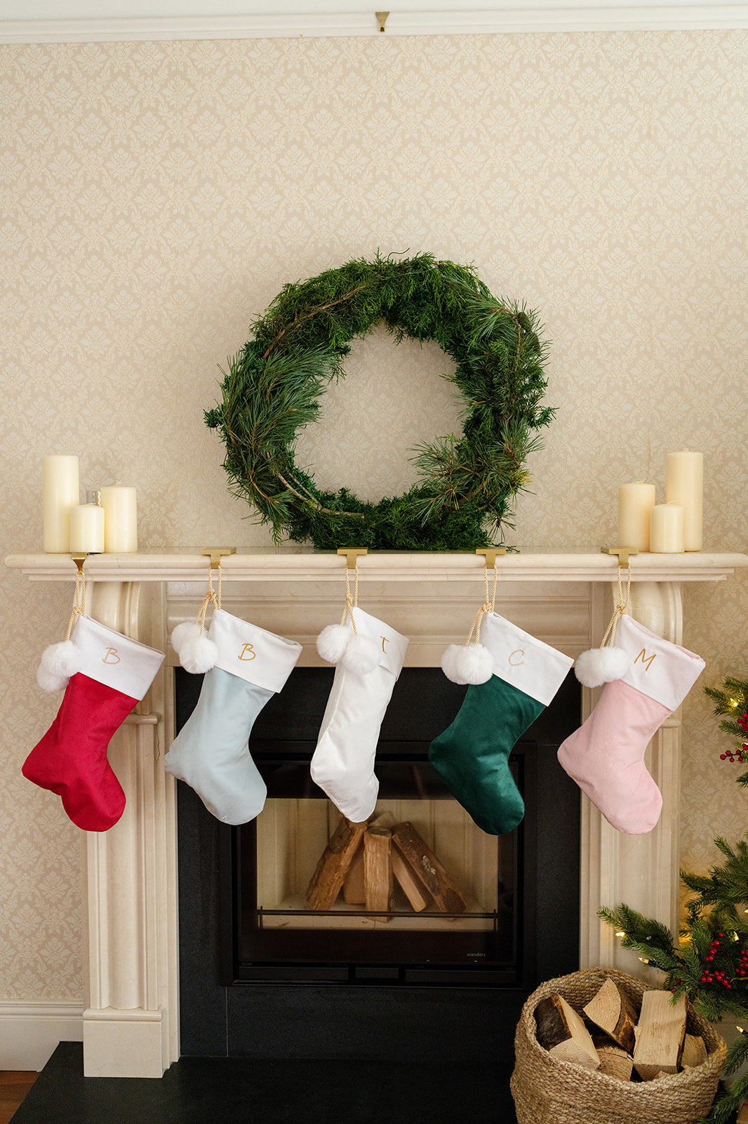 Emerald Green  - Santa Hanging Sock