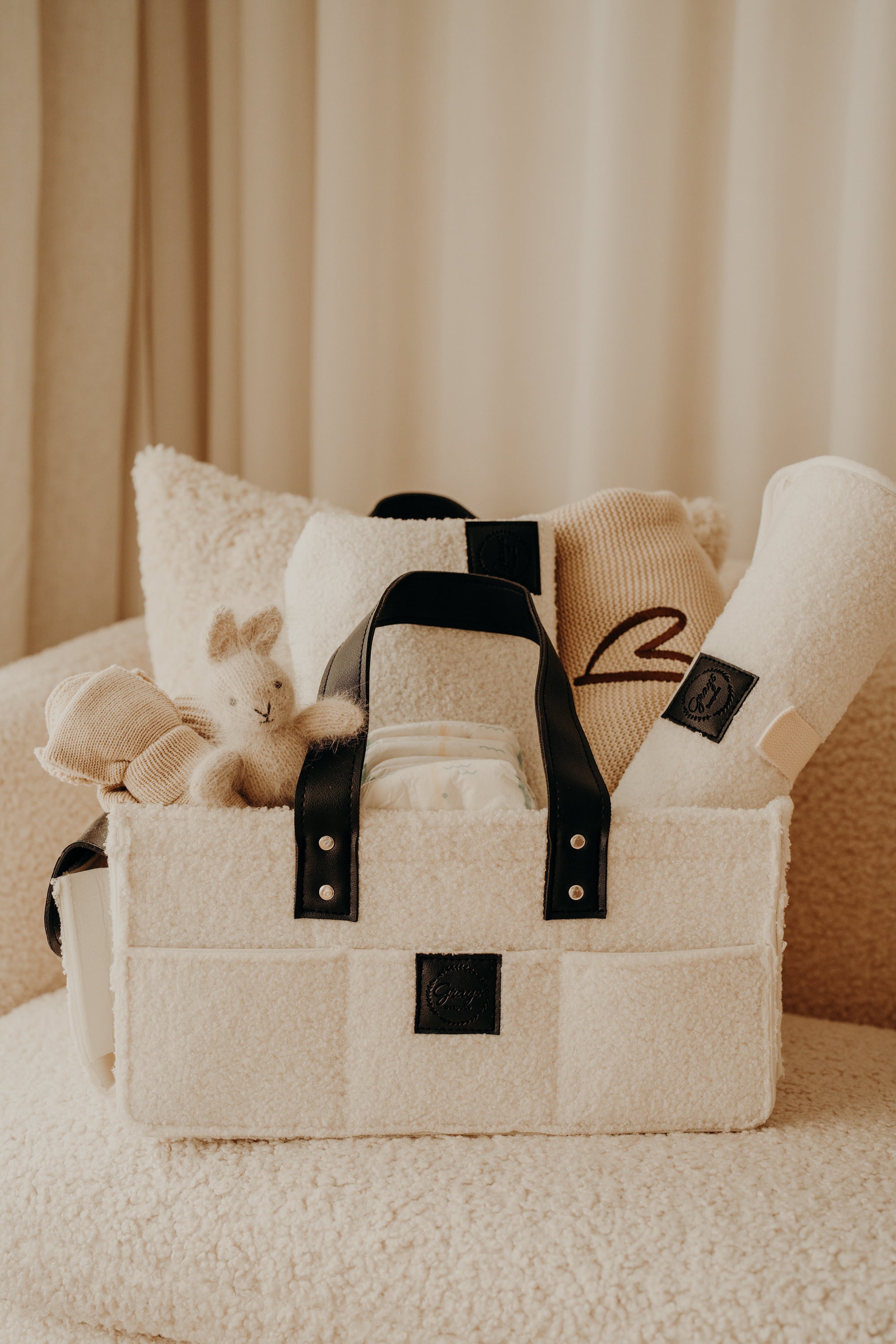 Luxury Teddy Nappy Caddy Set