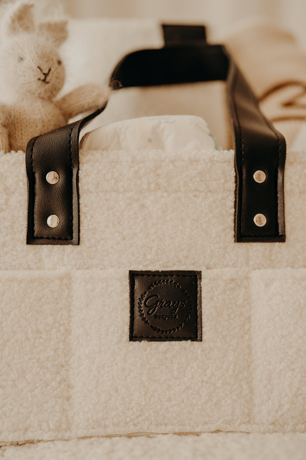 Luxury Teddy Nappy Caddy Set
