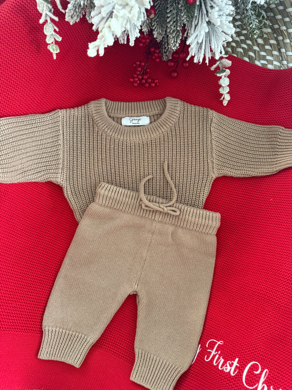 Mocha Jumper & Pants Set