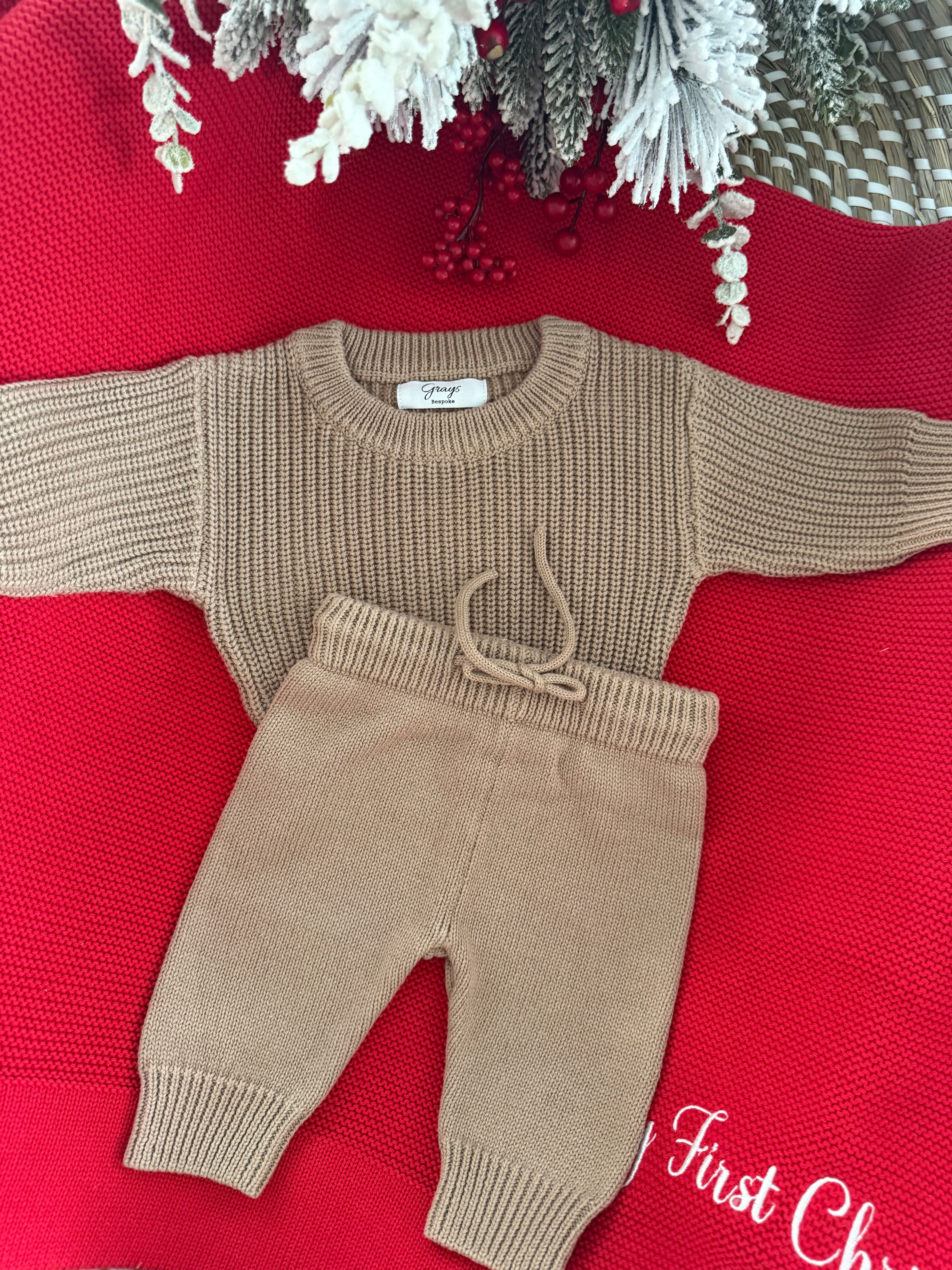 Mocha Jumper & Pants Set