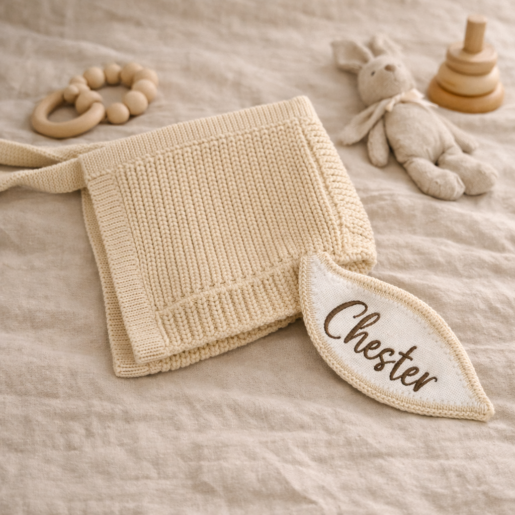 Cotton Knit Bunny Bonnets