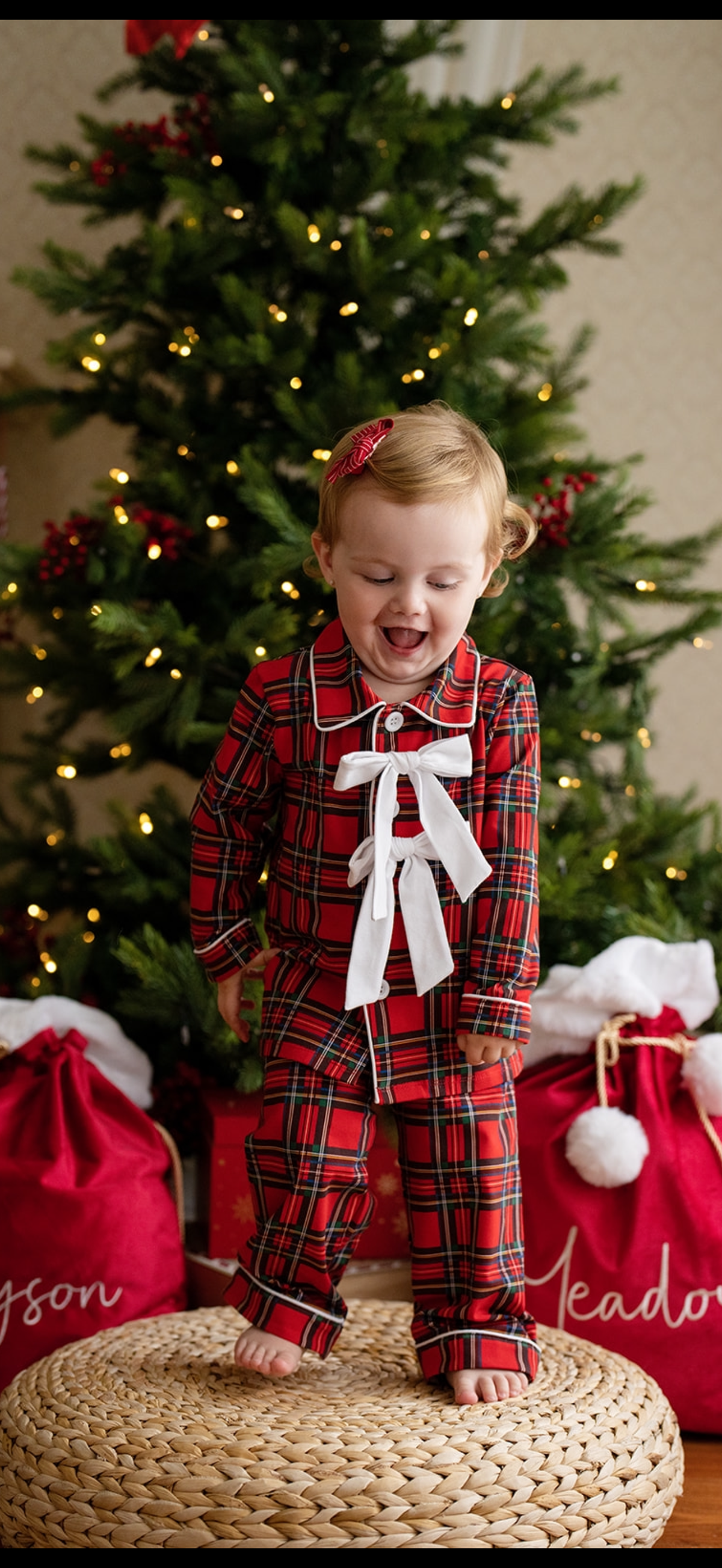 Christmas Tartan Pyjamas Girls