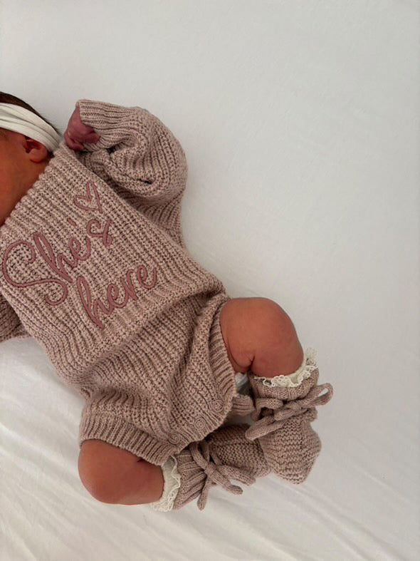 Soft Purple | Chunky Romper & Booties