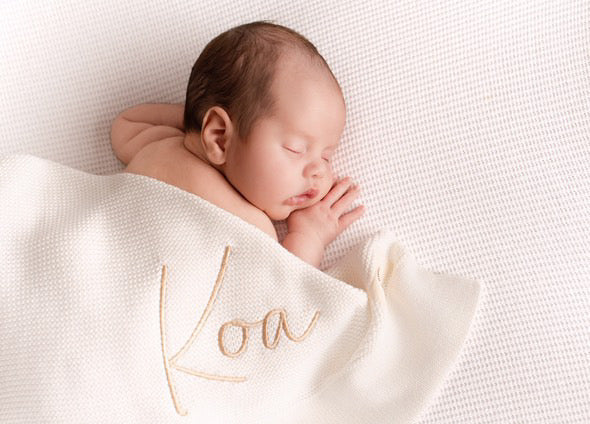 Cloud | Solid Edge Knit Blanket