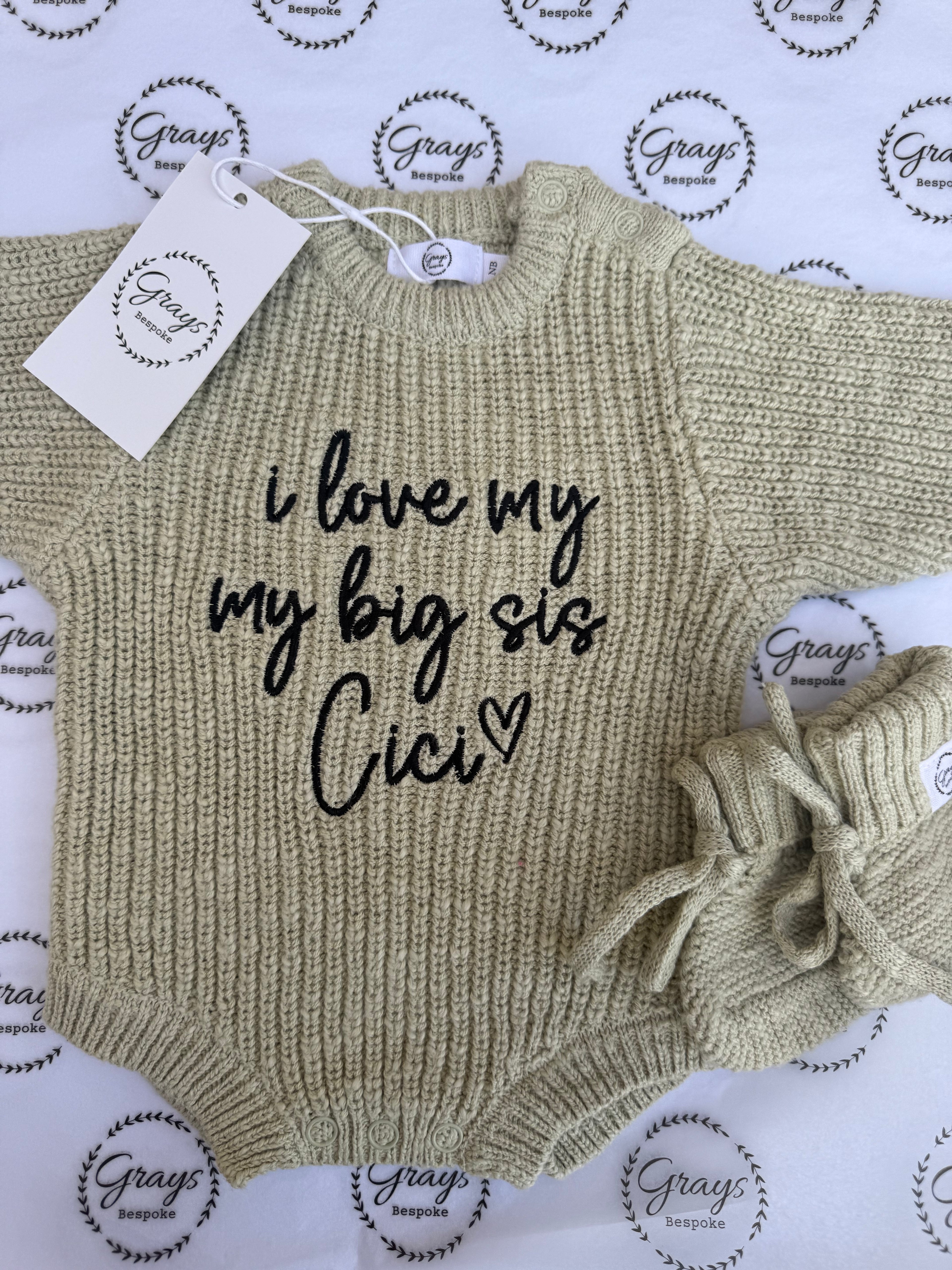 Sage| Chunky Romper & Booties