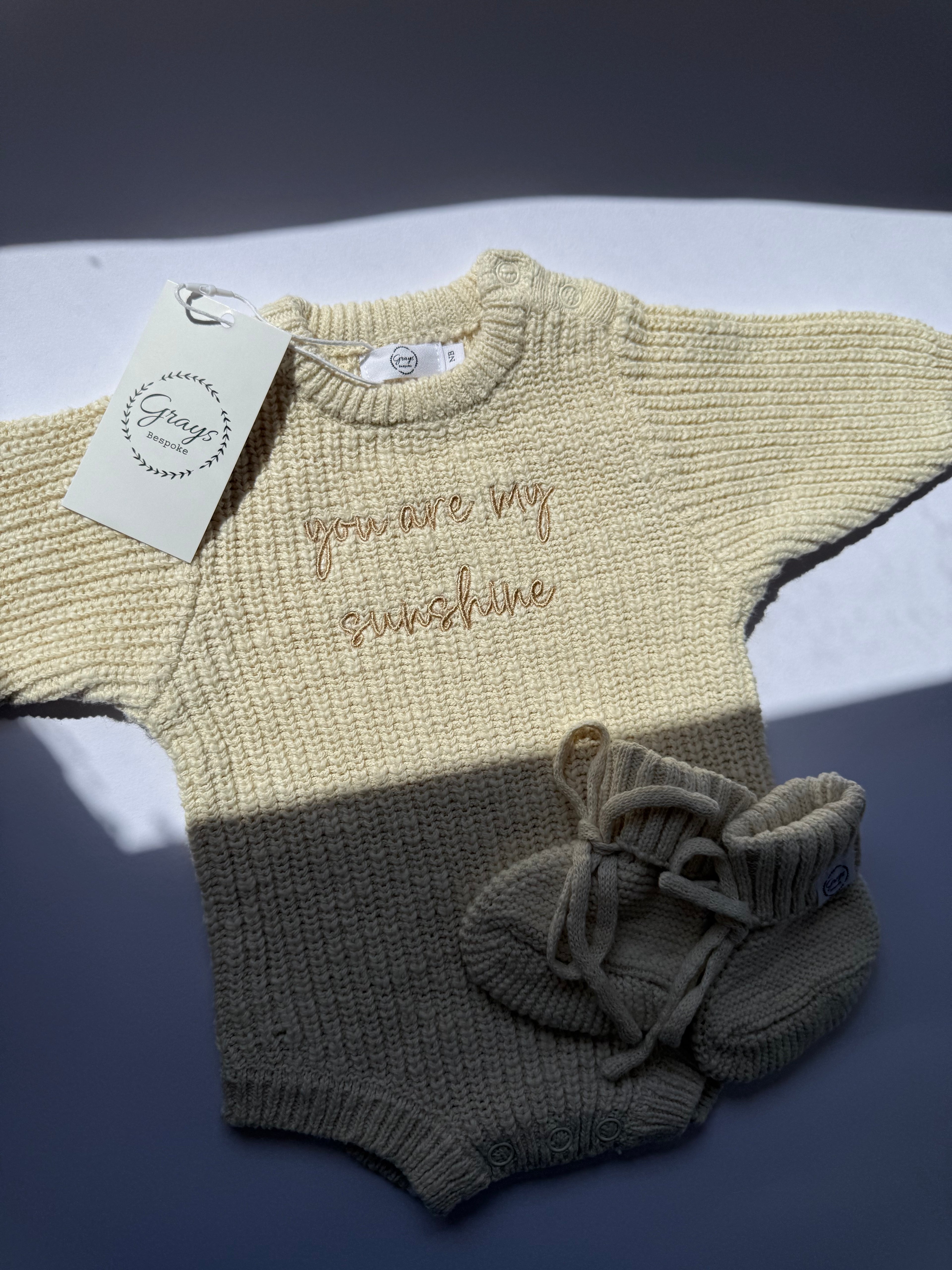 Butterscotch | Chunky Romper & Booties