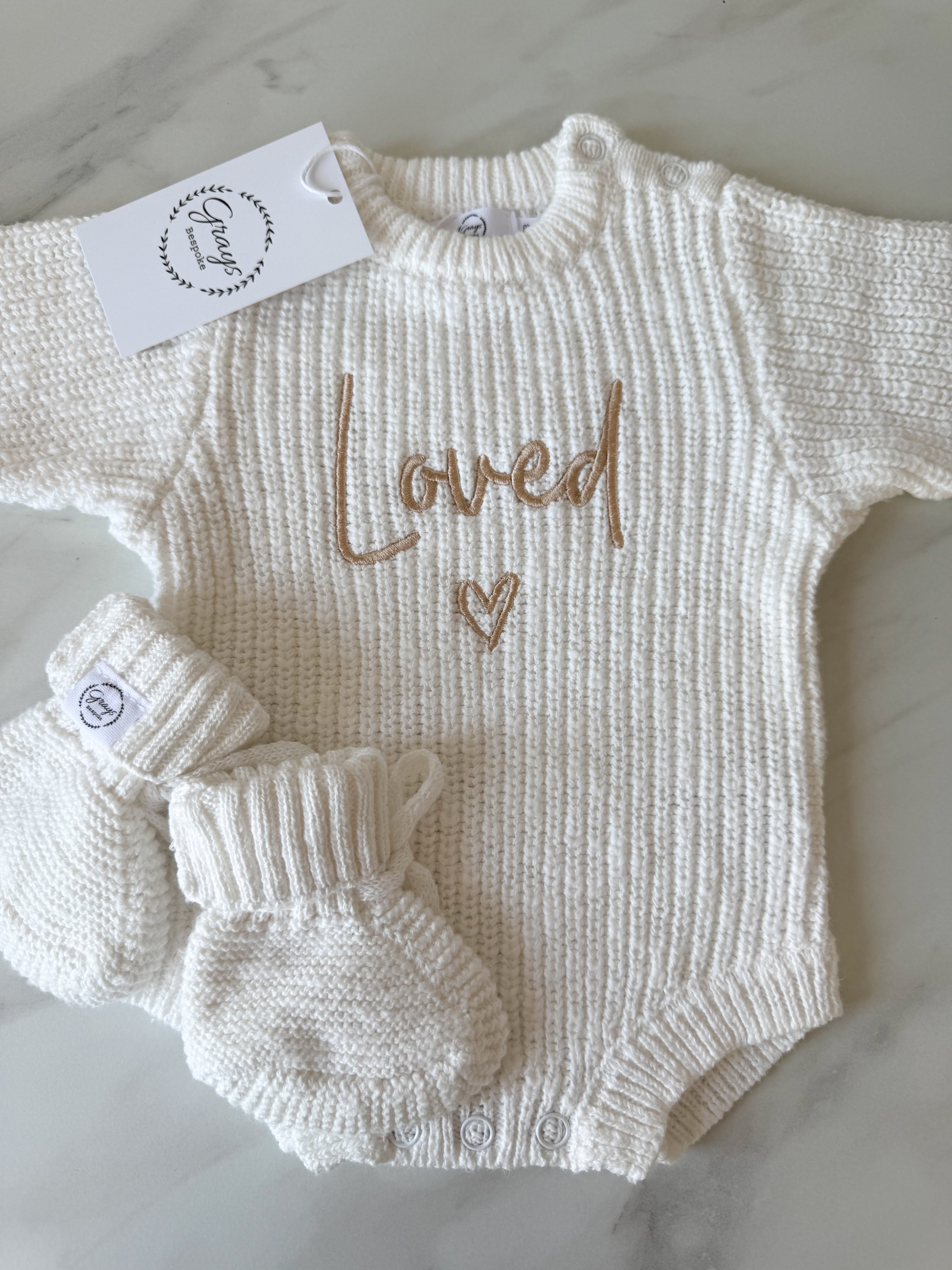 Snow White| Chunky Romper & Booties